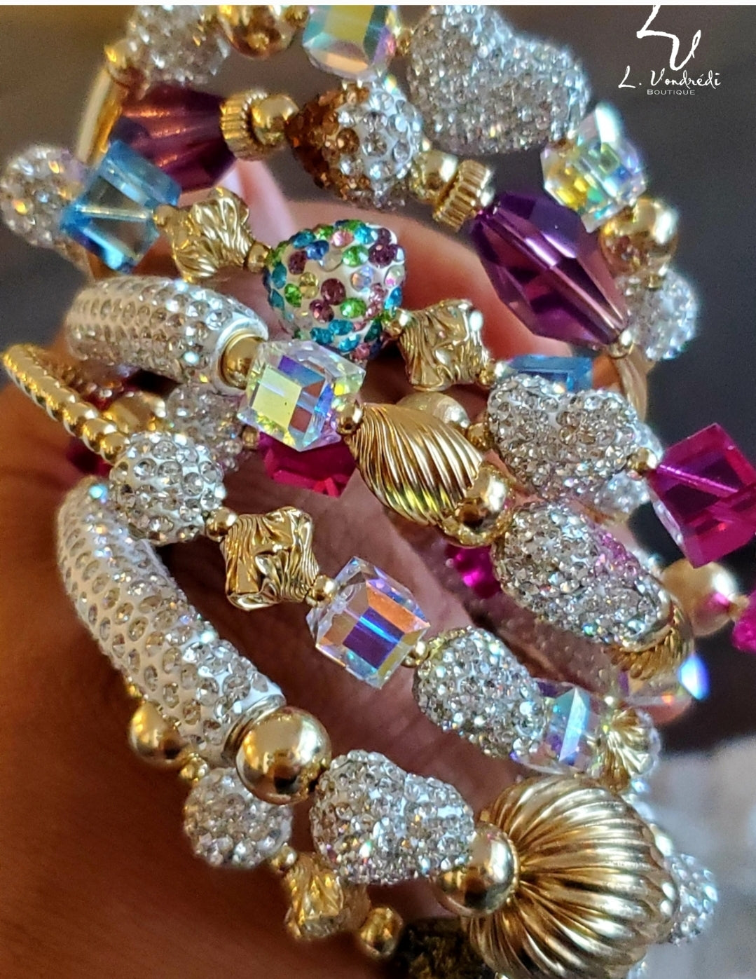 Assorted Bling Bracelets with color
