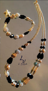 Black Bling- Necklace & Bracelet